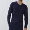MEY Jefferson Lounge Pyjama Langarm Shirt yacht blue MicroModal