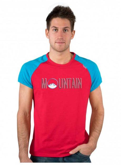 Model wearing CHILLAZ T Shirt Verdon Mountain