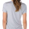 MEY Jana Homewear Shirt 1/2 Arm mit Rundhalsausschnitt mit dekorativer Spitze hellgrau-melange weichstes MicroModal® rück