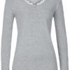 MEY Jana Homewear Shirt langarm graumeliert mit MicroModal®